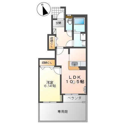 エポックタウン(1LDK/1階)の間取り写真
