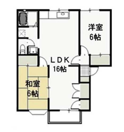 メゾンヴェルデ(2LDK/2階)の間取り写真