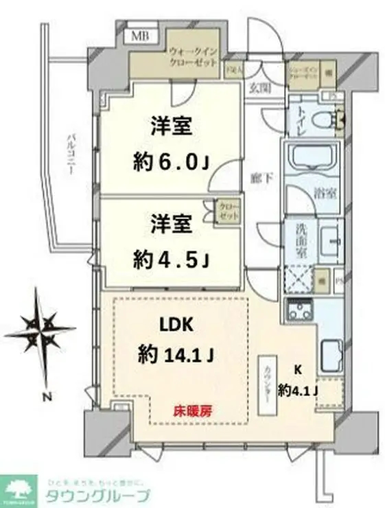 シティタワー大泉学園 23階階 間取り