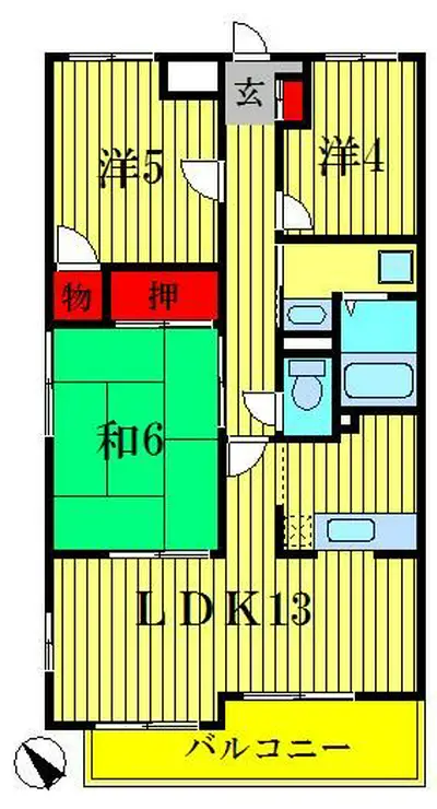 戸ヶ崎リバータウン 1階階 間取り
