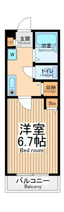 ウエストタウン 3階階 間取り