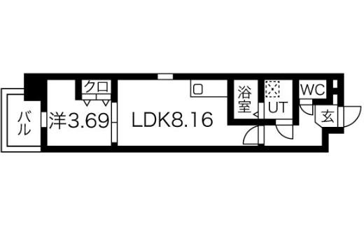 ART TENNOUJI(1LDK/9階)の間取り写真