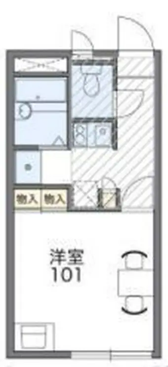 レオパレス逗子TWIN-α 2階階 間取り