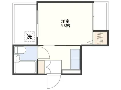 第1杉本ビル(1K/3階)の間取り写真