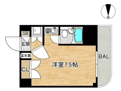 フォーラム都島内代駅前(ワンルーム/4階)の間取り写真