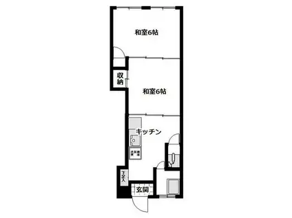 トノヅカビル(2K/3階)の間取り写真