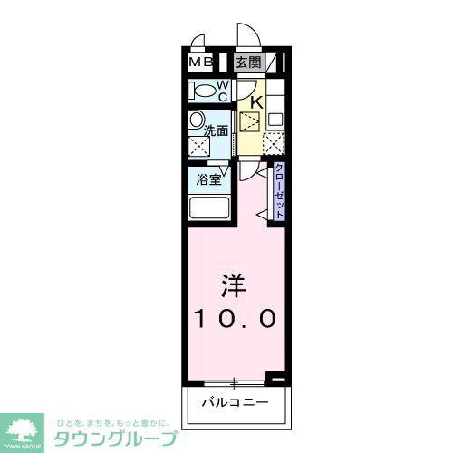 ヴィータ(1K/1階)の間取り写真