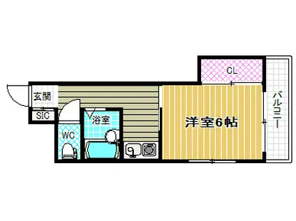 ロイヤルシャトー藤井寺パートI(1K/4階)の間取り写真