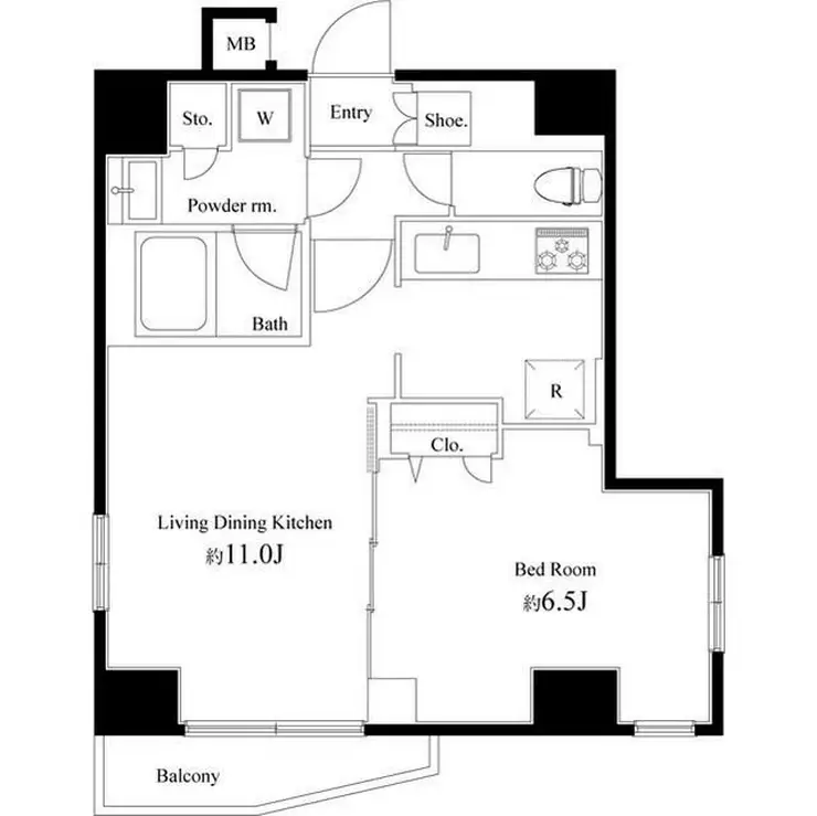 PREMIUM CUBE文京江戸川橋#mo 4階階 間取り