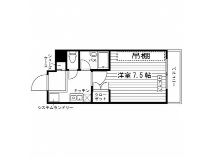 プレサージュ平尾(1K/5階)の間取り写真