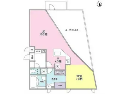 シルバラードNO4(1LDK/5階)の間取り写真