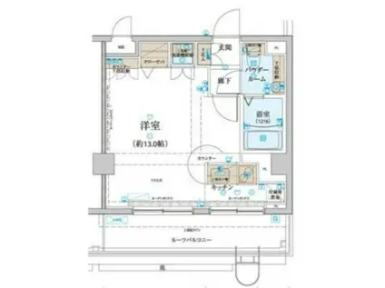 リヴシティ関内(ワンルーム/9階)の間取り写真