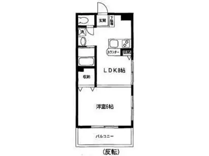 エントランスII(1DK/2階)の間取り写真