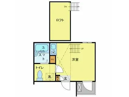 ゼネラルハイツ鶯谷(ワンルーム/3階)の間取り写真