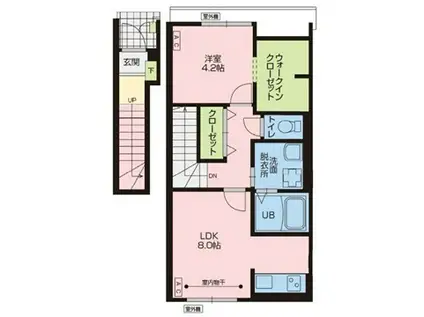 LE CHAT BLANC(1LDK/2階)の間取り写真