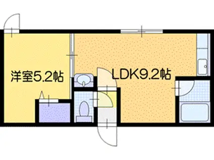 レジデンス88(1LDK/1階)の間取り写真
