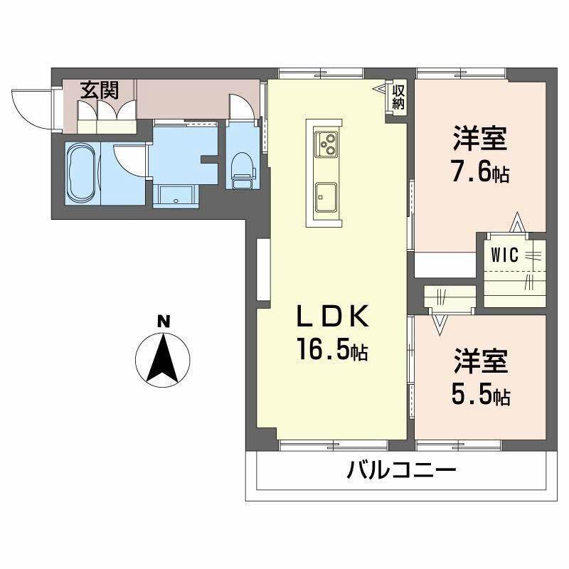 BON FILONE(2LDK/2階)の間取り写真