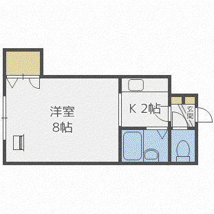 T・HOUSE(1K/4階)の間取り写真