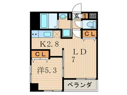 サンクチュアリ二条城(1LDK/3階)の間取り写真