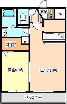 アクアクロス光の森(1LDK/4階)の間取り写真