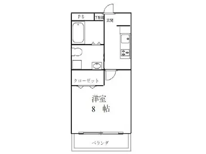 ちずるマンション(1K/3階)の間取り写真
