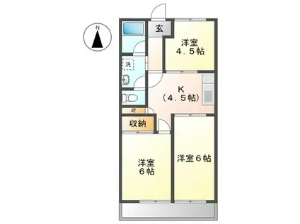タカネハイツ(3K/1階)の間取り写真