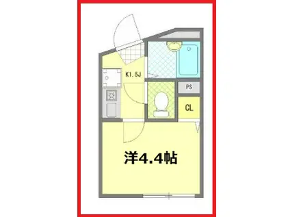 ウェルビーイング青砥II(1K/3階)の間取り写真