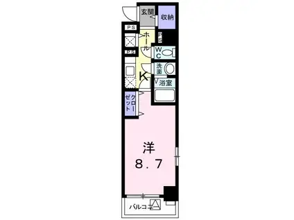 ヴィラ 高島平(1K/4階)の間取り写真