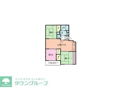 グロースボーネンB(3LDK/2階)の間取り写真
