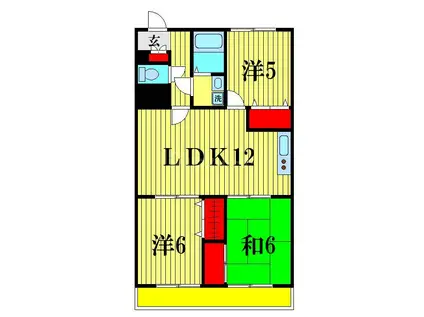 ストーン本八幡(3LDK/2階)の間取り写真