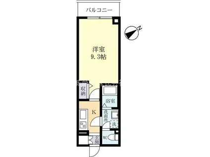 フィネストリーノ水戸南町(1K/1階)の間取り写真