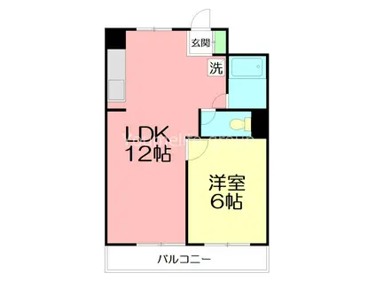 アーバンスプラザイシワタ2(1LDK/3階)の間取り写真
