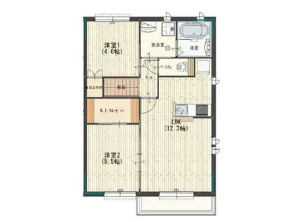 エトワール(2LDK/2階)の間取り写真