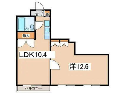 スカイコート生麦(1LDK/2階)の間取り写真