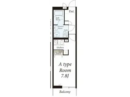 リブリアニヴェルセル(1K/3階)の間取り写真