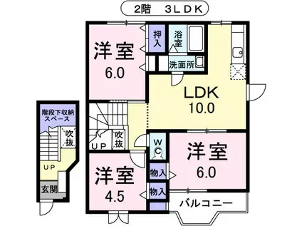 エスポワールMIII(3LDK/2階)の間取り写真