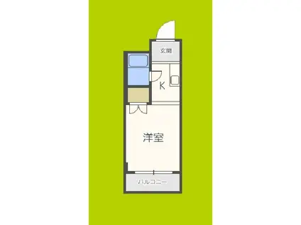 キメラフラット野江(ワンルーム/3階)の間取り写真