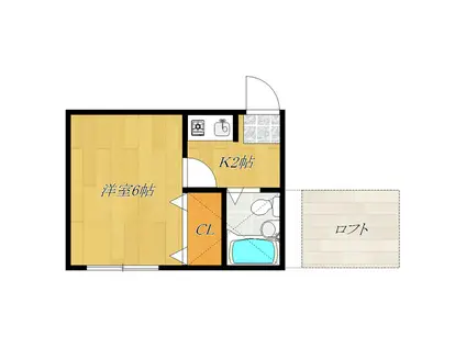 コーポ広央(1K/2階)の間取り写真