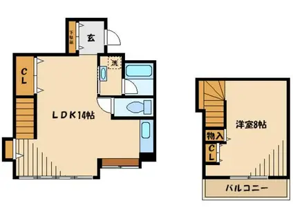 シオン上祖師谷(1LDK/2階)の間取り写真