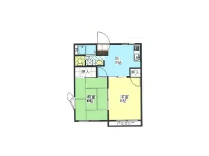 フィエルテ高砂(2DK/2階)の間取り写真