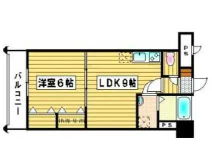 ロイヤル神屋(1LDK/13階)の間取り写真