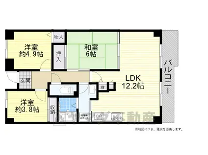 グランベール桃山台(3LDK/4階)の間取り写真