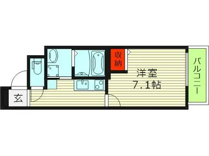 フジパレス千林I番館(1K/2階)の間取り写真