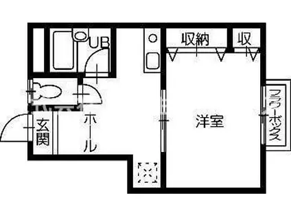 サンシャイン応神(1DK/2階)の間取り写真