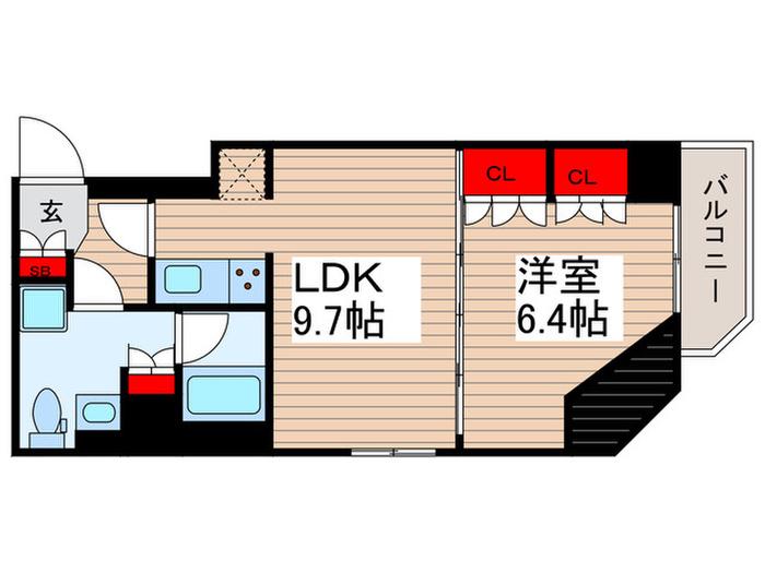 セジョリ墨田イーストIII(1LDK/5階)の間取り写真
