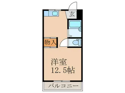 大澤コーポ(ワンルーム/3階)の間取り写真