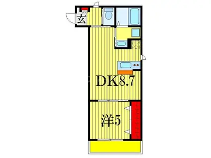 32スプラウト(1DK/2階)の間取り写真