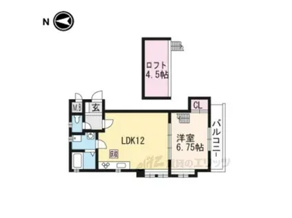  インテグレート祇園(1LDK/2階)の間取り写真