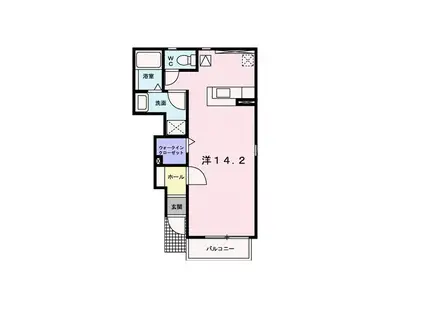 OAZO B(ワンルーム/1階)の間取り写真