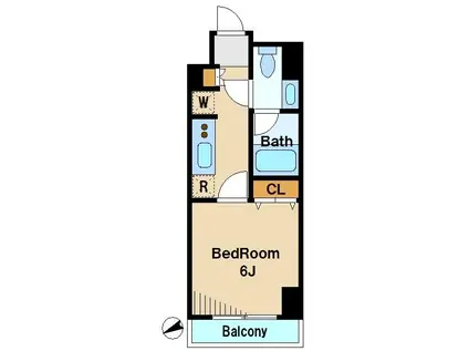 プラウドフラット荻窪II(1K/2階)の間取り写真